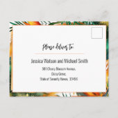 バードオブパラダイスブリスRSVP インビテーションポストカード (裏面)