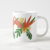 バードオブパラダイスプラントアートグリーン ジャンボコーヒーマグカップ (右)