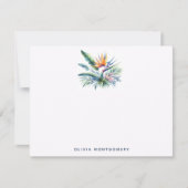 バードオブパラダイスプラントトロピカルパーソナル ノートカード (正面)