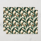 バードオブパラダイスボタニカルパターンジャンクジャーナル ポストカード (正面/裏面)