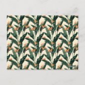 バードオブパラダイスボタニカルパターンジャンクジャーナル ポストカード (裏面)