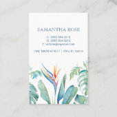 バードオブパラダイスモンステラパーム葉 名刺 (正面)