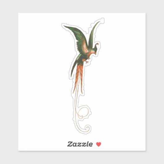 バードオブパラダイスヴィンテージアート シール (シート)