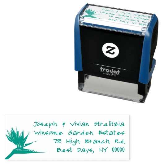 バードオブパラダイス差出人住所 セルフインキングスタンプ (インサイチュ)