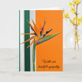 バードオブパラダイス悔やみや弔慰 カード (黄色い花)