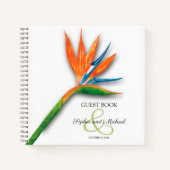 バードオブパラダイス結婚のゲストブック ノートブック (正面)
