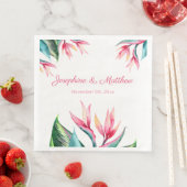 バードオブパラダイス結婚トロピカルナプキン (インサイチュ)