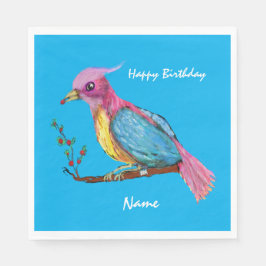 バードオブパラダイス誕生祝い スタンダードランチョンナプキン