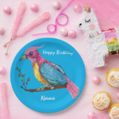 バードオブパラダイス誕生祝い ペーパープレート (パーティー)