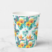 バードオブパラダイス&オーキッドパターン 紙コップ (右)