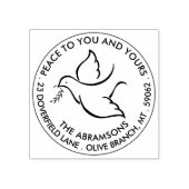 バードオブピースホリデードーヴモダン差出人住所 ラバースタンプ (インプリント)