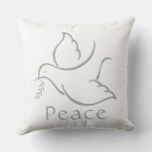 バードオブピースモダンドーブホワイトグレーシック クッション (裏面)