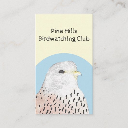 バードオブプレイケストレル野鳥観察バードウォッチングクラブ 名刺 (正面)