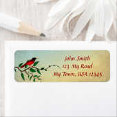 バードオンつる植物差出人住所ラブル ラベル (インサイチュ)