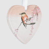 バードオンウィーピングさくらんぼ – シダレザクラにコトリ オーナメント (正面)