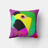 バードオンサイケデリック子供部屋 クッション (裏面)