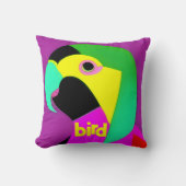 バードオンサイケデリック子供部屋 クッション (正面)