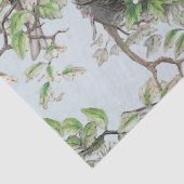 バードオンネストブルースカイの木々の葉デコページ工芸 薄葉紙 (詳細)