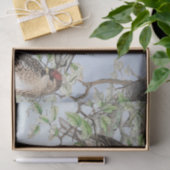 バードオンネストブルースカイの木々の葉デコページ工芸 薄葉紙 (ギフト)