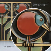 バードオンフラワーズアールデコ新しいウォールデコール タイル