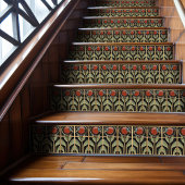 バードオンフラワーズアールデコ新しいウォールデコール タイル