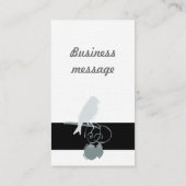 バードオンブランチジュエリーデザインアーティストお洒落 名刺 (裏面)