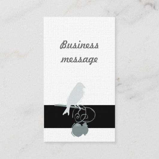 バードオンブランチジュエリーデザインアーティストお洒落 名刺 (裏面)