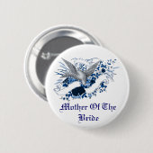 バードオンブーケ（青） 缶バッジ (正面&裏面)