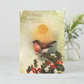 バードオンホリーブランチヴィンテージ1906ホリデーカード シーズンカード (スタンド正面)