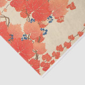 バードオンレッドアイビー、クソン、浮世絵 薄葉紙 (詳細)