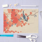 バードオンレッドアイビー、クソン、浮世絵 薄葉紙 (クラフト)