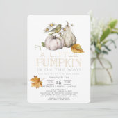 バードカボチャ秋水の色ドライブバイベビーシャワー 招待状 (スタンド正面)