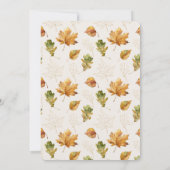 バードカボチャ秋水カラー仮想ベビーシャワー 招待状 (裏面)