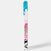 バードカージラブバードピンクアクアダマスクiPhoneケース Case-Mate iPhoneケース (裏面 / 左)