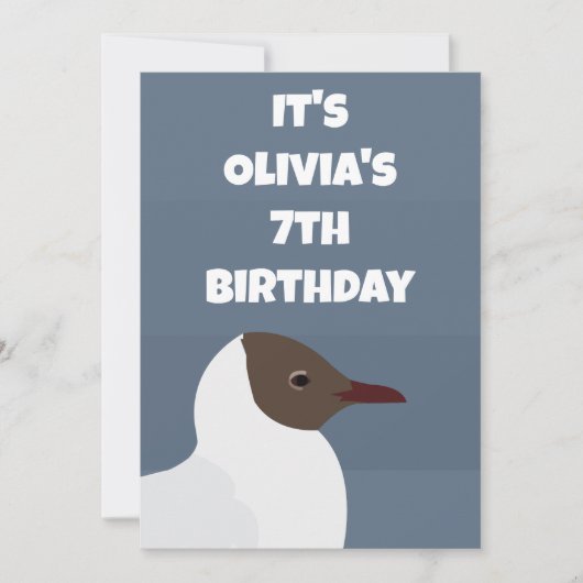 バードガルシーガル子供の誕生日パーティー 招待状 (正面)