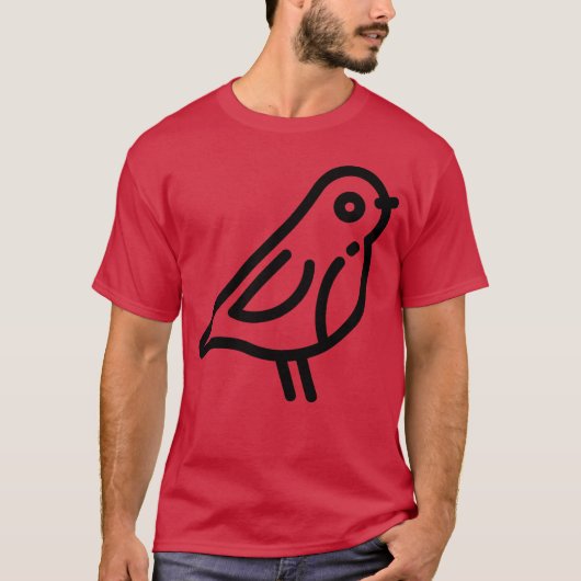 バードガールフレンドの男 Tシャツ (正面)