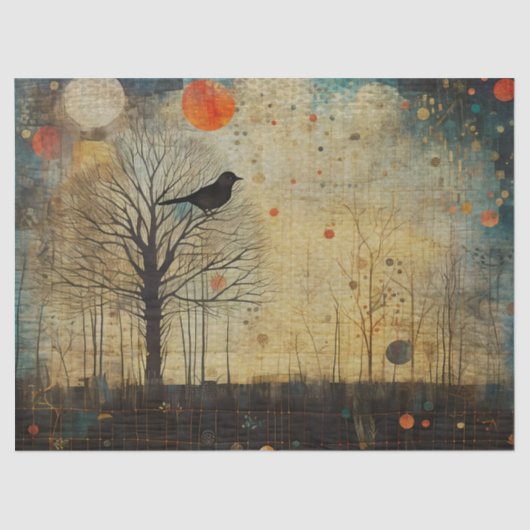 バードキルト抽象芸術の分離 薄葉紙 (正面)