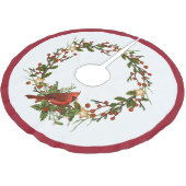 バードクリスマス ブラッシュドポリエステルツリースカート (アングル)