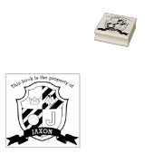 バードクレスト文字Jキッズライブラリー名ラバースタンプ ラバースタンプ (押印)