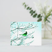 「バードグリーン」 JTGアートハガキ ポストカード (スタンド正面)
