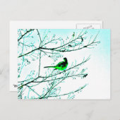 「バードグリーン」 JTGアートハガキ ポストカード (正面/裏面)