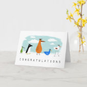 バードグレードおめでとうございます卒業おめでとう カード (黄色い花)