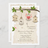 バードケファンシーージズカップルシャワー招待状 招待状 (正面/裏面)