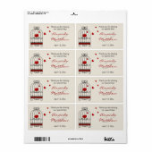 バードケージのラブバード結婚式の引き出物ラベル ラベル (フルシート)