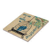 バードケージウッドグレインツリー永遠に記念日 タイル (側面)