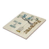 バードケージウッドグレインツリー永遠に記念日 タイル (側面)