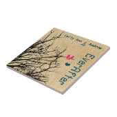 バードケージウッドグレインツリー永遠に記念日 タイル (側面)