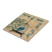 バードケージウッドグレインツリー永遠に記念日 タイル (側面)