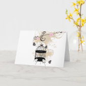 バードケージカード カード (黄色い花)