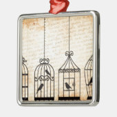 バードケージシルエット メタルオーナメント (左)